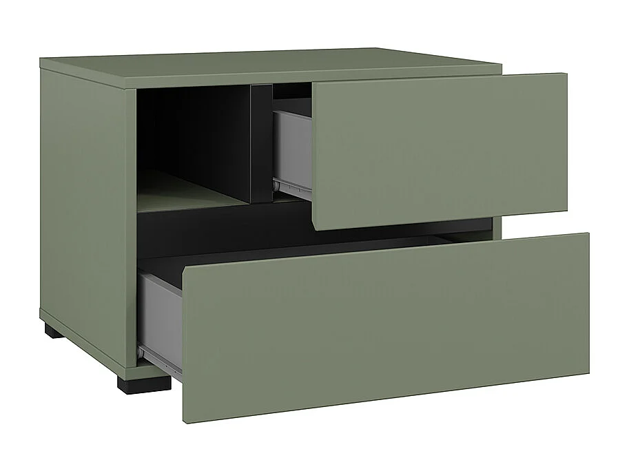 Chevet 2 tiroirs Lilia Vert