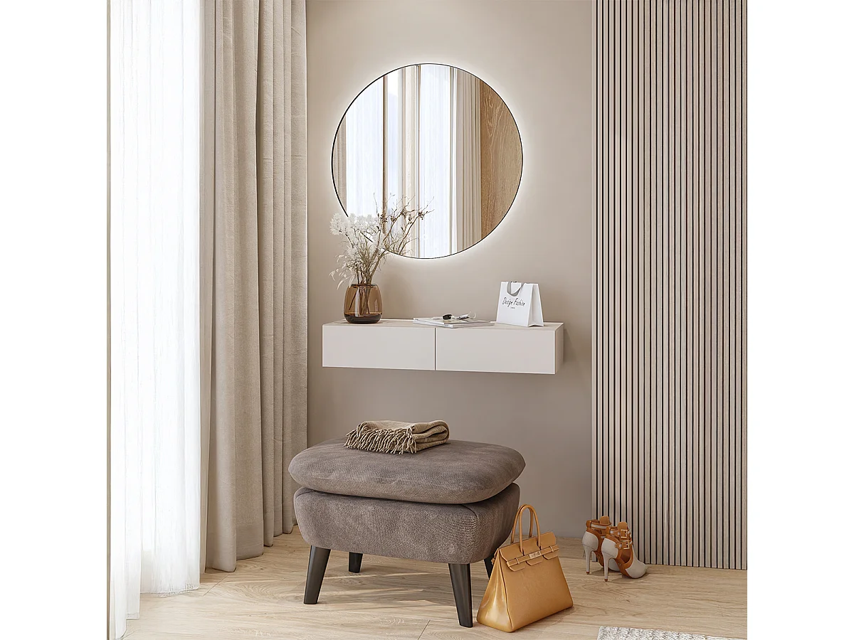 Wandfrisiertisch mit 2 Schubladen Bérénice Kaschmir