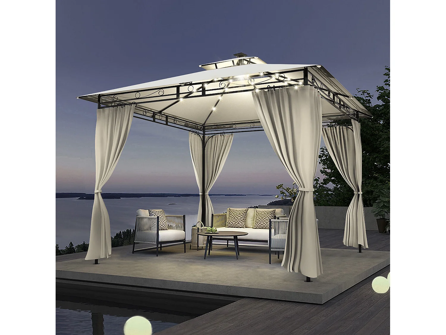 Pavillon imperméable, pavillon de jardin pop-up