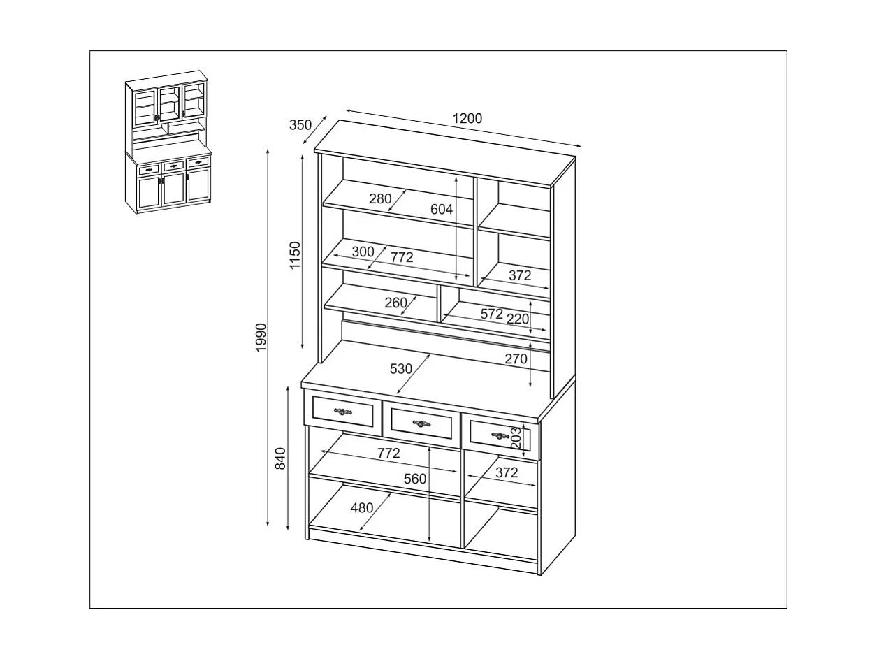 Buffet 120 cm – Ante, Ripiani, Cassetti e Vetrine, Moderno e Pratico – Spedizione gratuita ferramenta di alta qualità