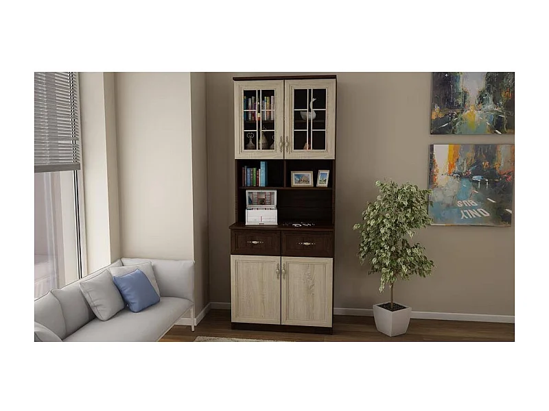 Buffet Multifunzionale 80 cm – Cassetti, Armadietti e Ripiani, Moderno e Capiente ferramenta di alta qualità