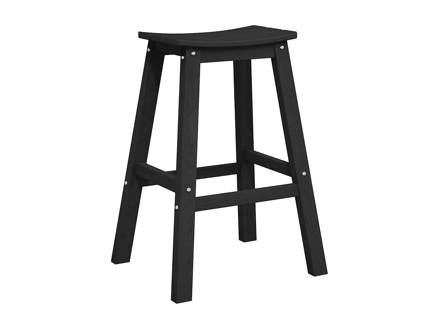 Ensemble de bar de jardin 4 pièces Noir HDPE