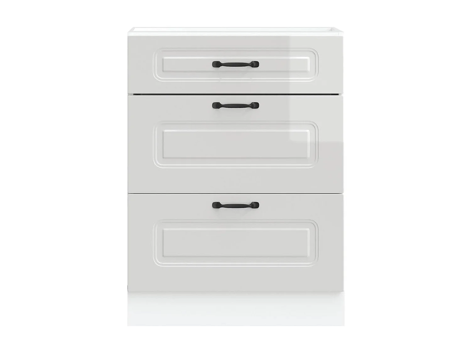 Meuble bas de cuisine « » Bois d'ingénierie blanc brillant