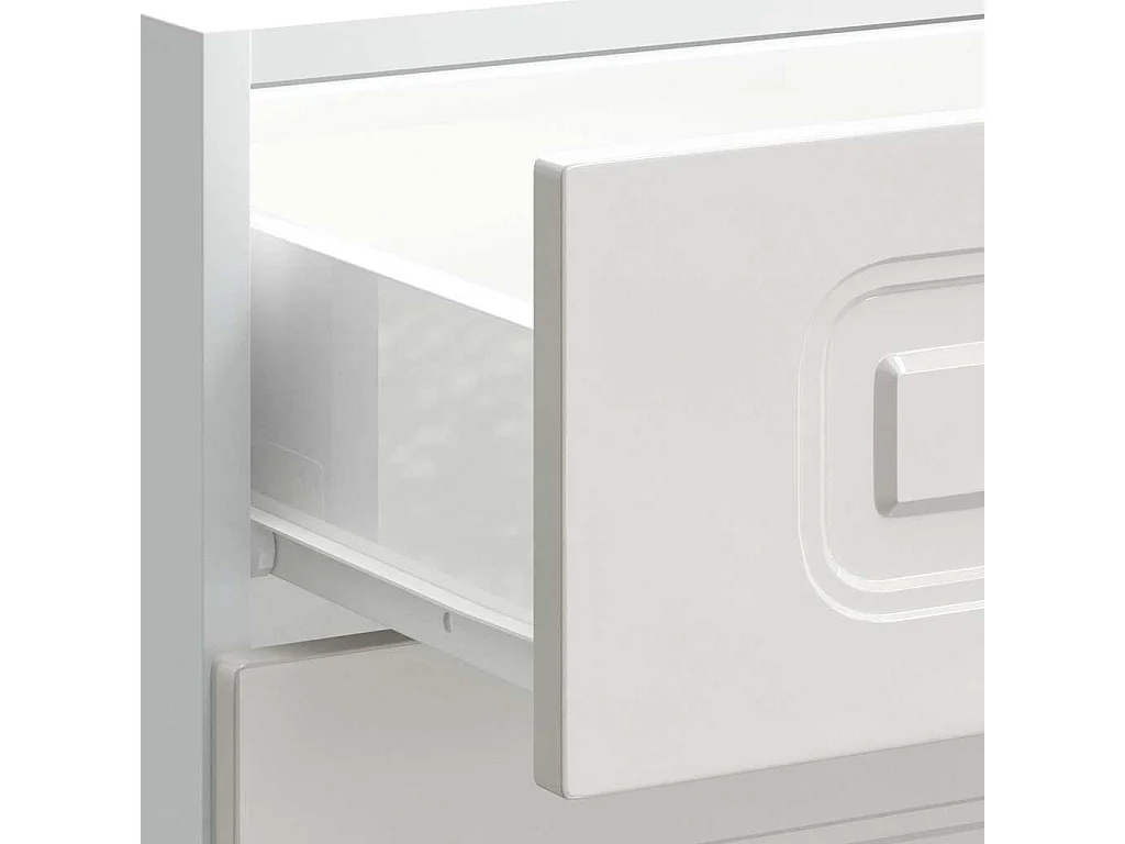 Meuble bas de cuisine « » Bois d'ingénierie blanc brillant