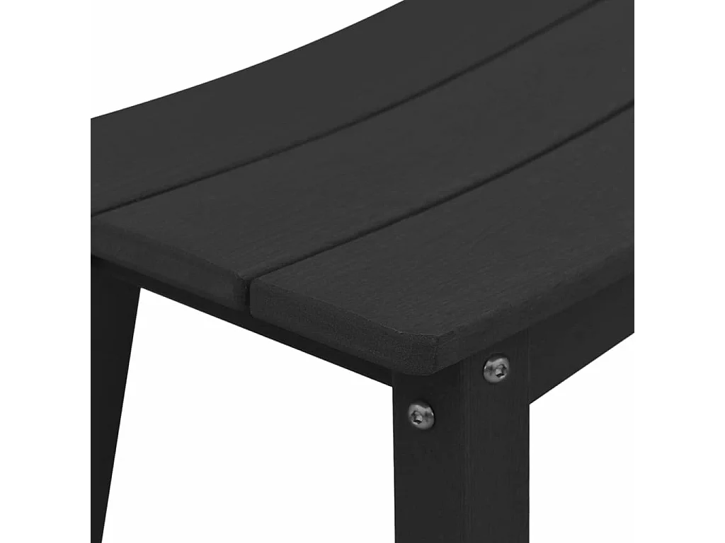 Ensemble de bar de jardin 6 pièces Noir HDPE