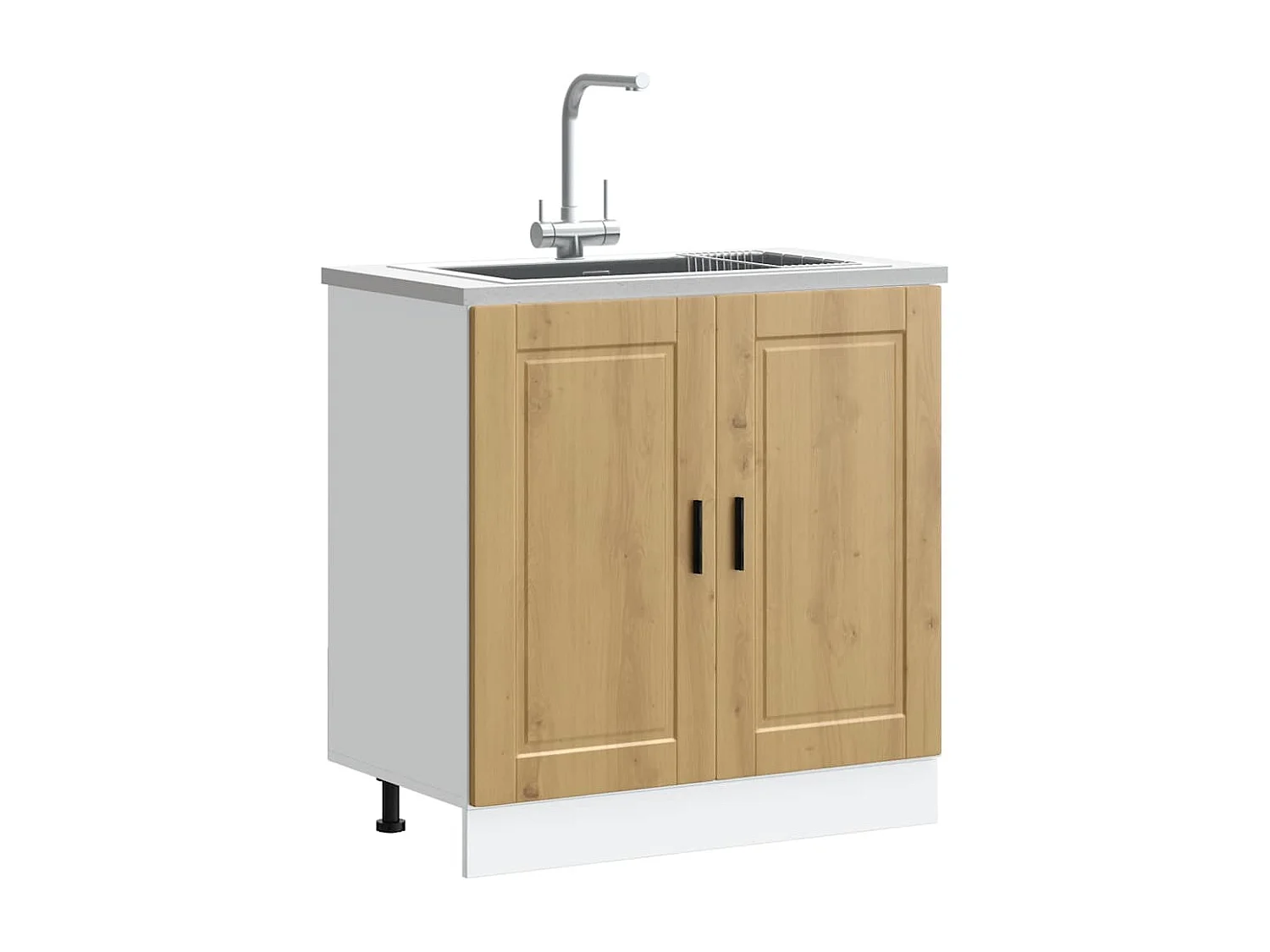 Meuble bas pour évier chêne artisanal bois ingénierie