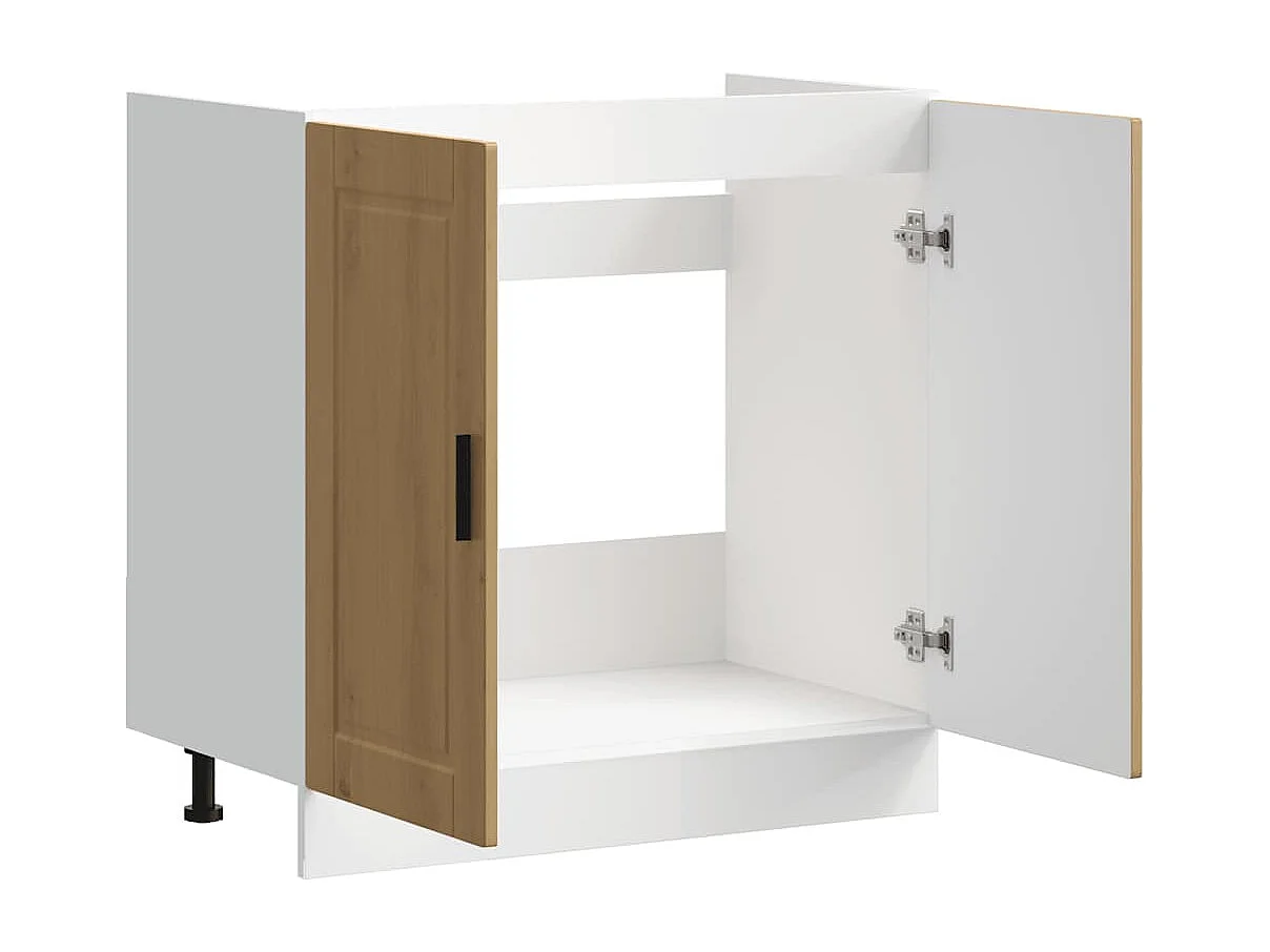 Meuble bas pour évier chêne artisanal bois ingénierie