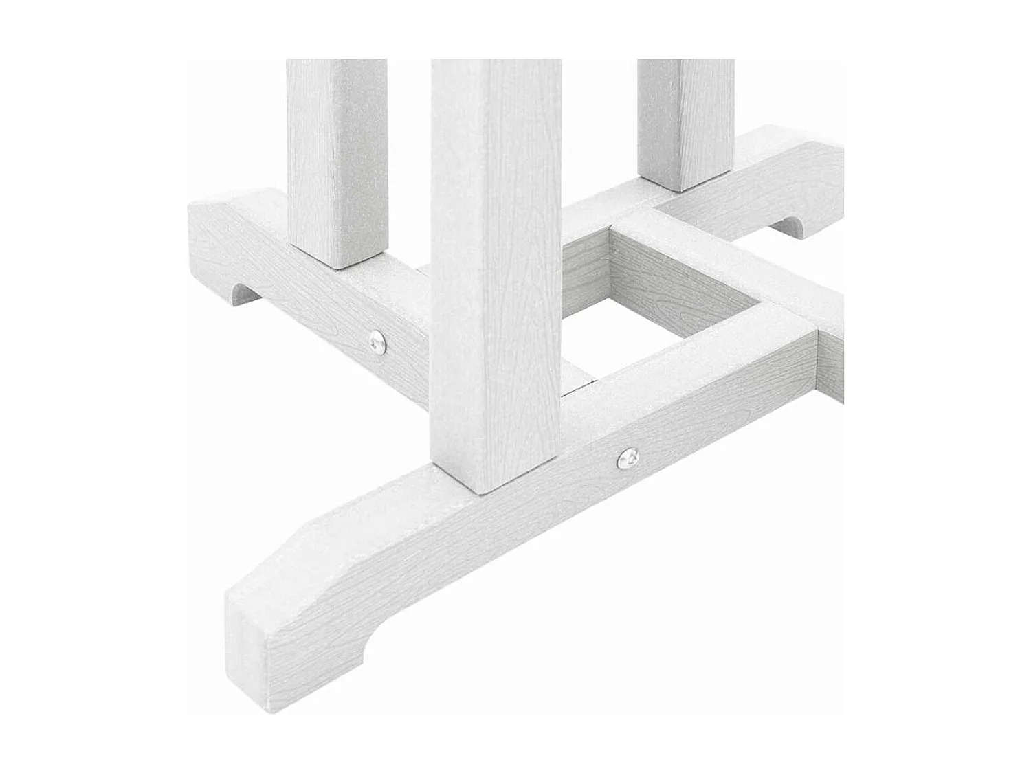 Ensemble de bar de jardin 3 pièces Blanc HDPE