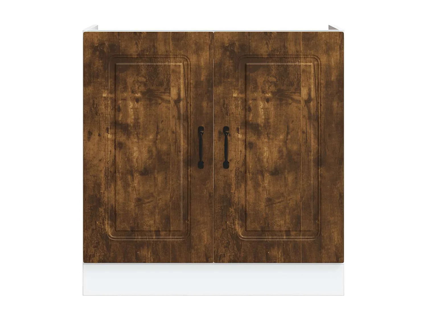 Meuble bas pour évier chêne fumé bois d'ingénierie