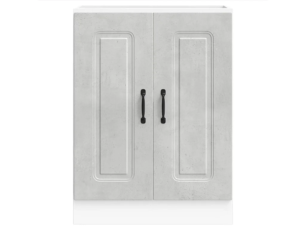 Meuble bas pour évier gris béton bois d'ingénierie