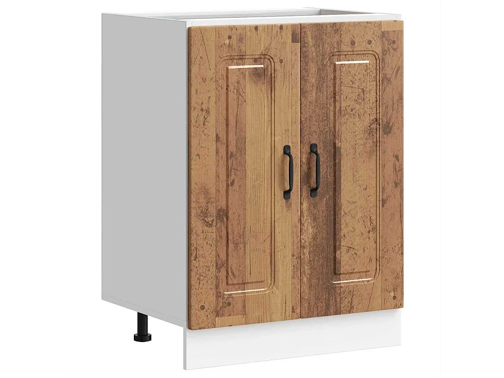 Meuble bas pour évier vieux bois bois d'ingénierie