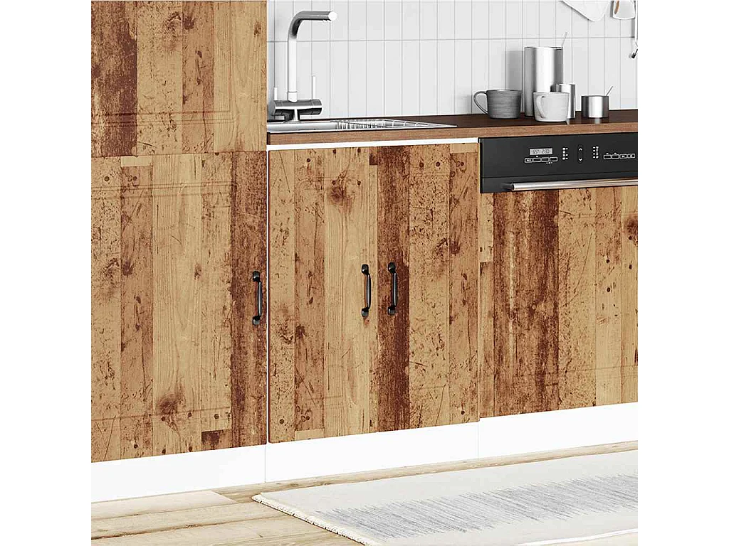 Meuble bas pour évier vieux bois bois d'ingénierie