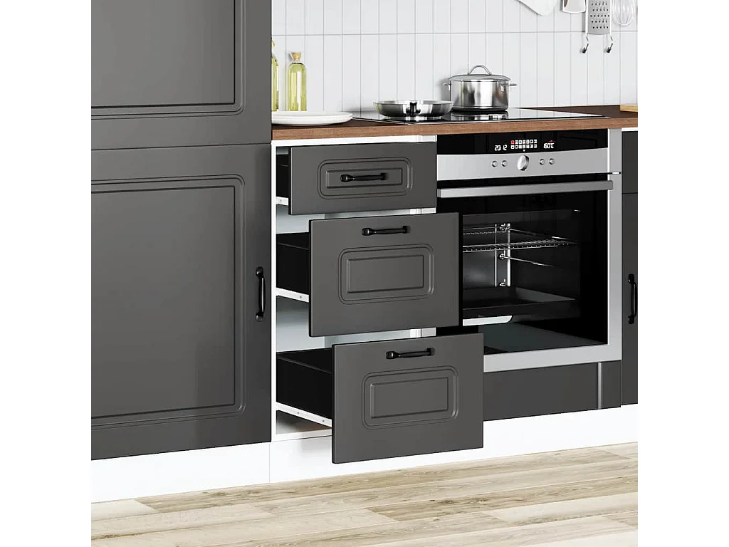 Meuble bas de cuisine « » Bois d'ingénierie noir