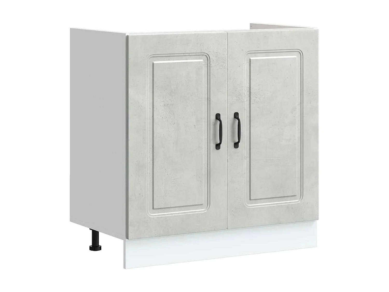 Meuble bas pour évier gris béton bois ingénierie