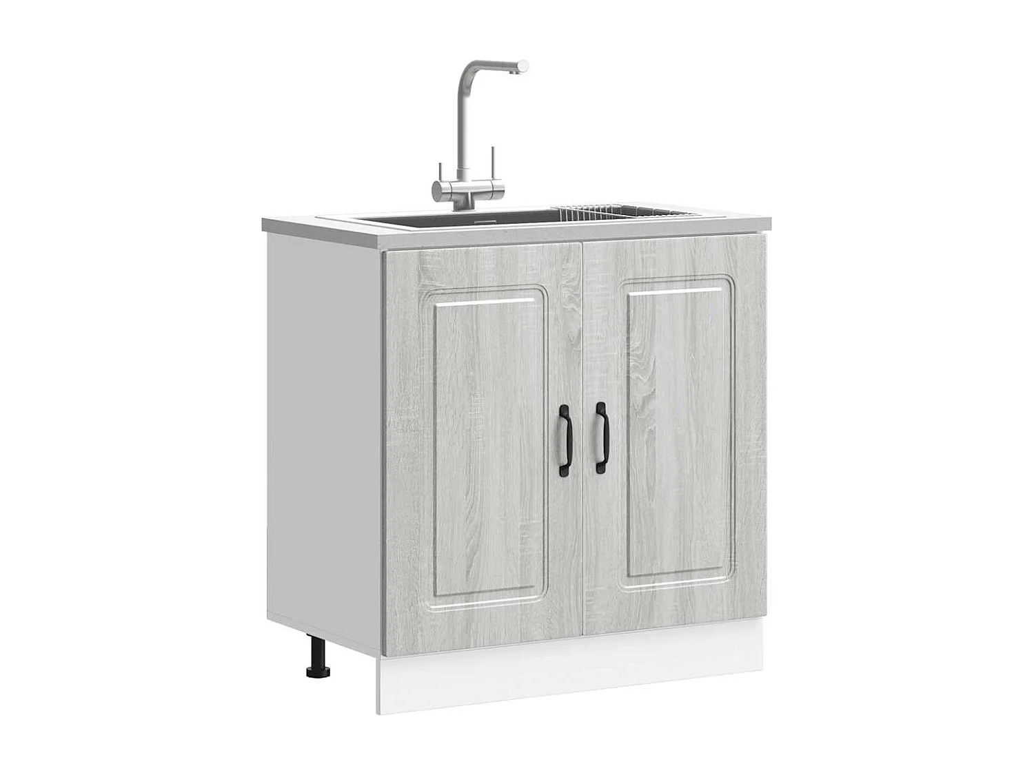 Meuble bas pour évier chêne sonoma bois ingénierie