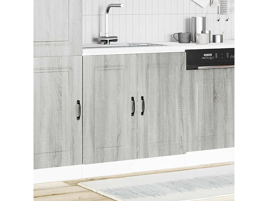 Meuble bas pour évier chêne sonoma bois ingénierie