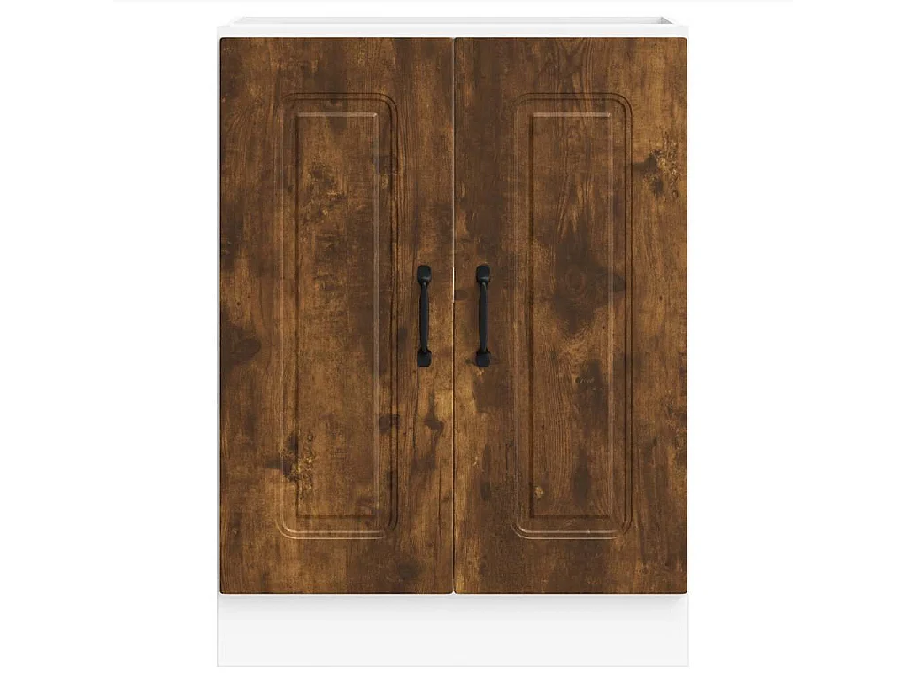 Meuble bas pour évier chêne fumé bois d'ingénierie