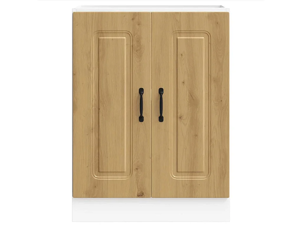 Meuble bas pour évier chêne artisanal bois d'ingénierie