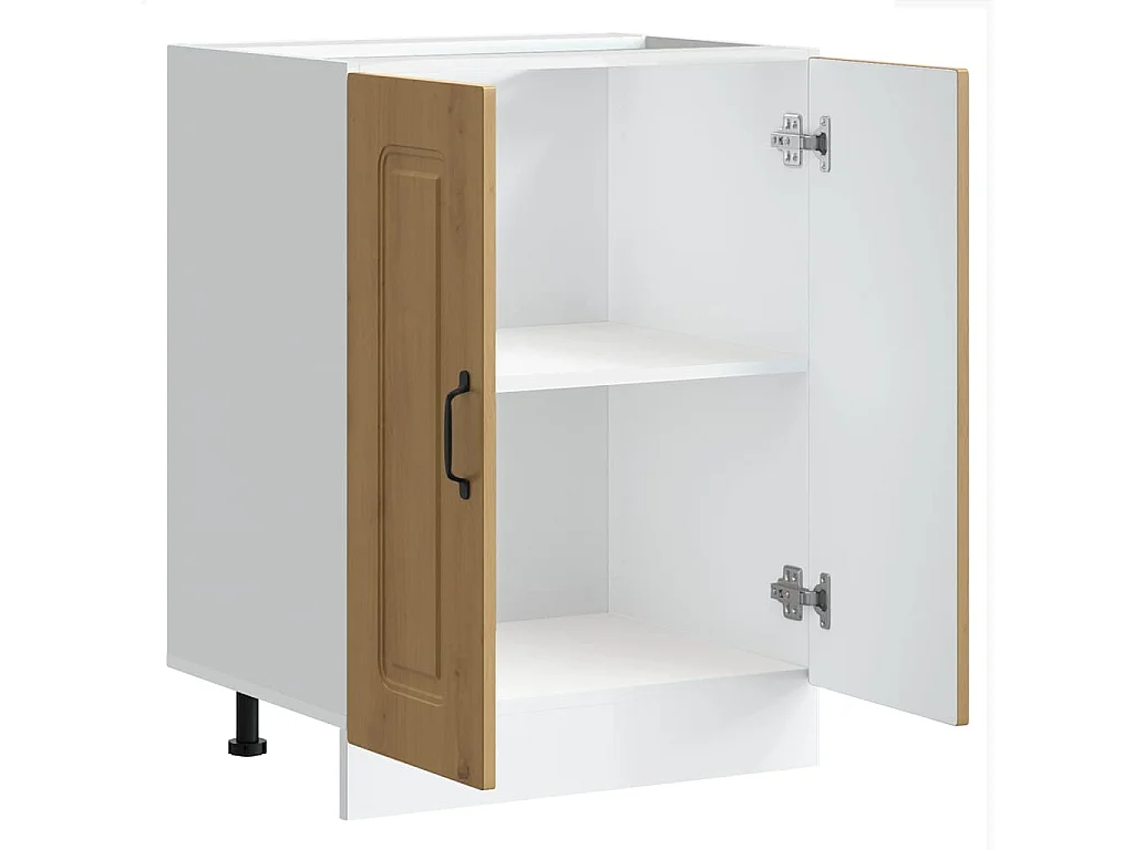 Meuble bas pour évier chêne artisanal bois d'ingénierie