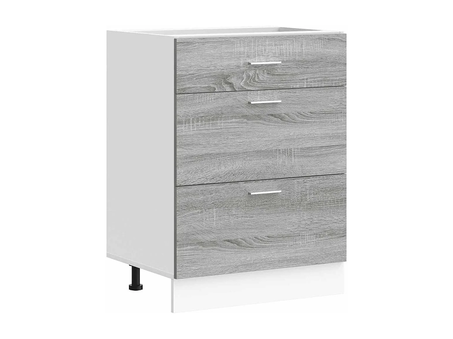 Meuble bas de cuisine Gris Sonoma Bois d'ingénierie