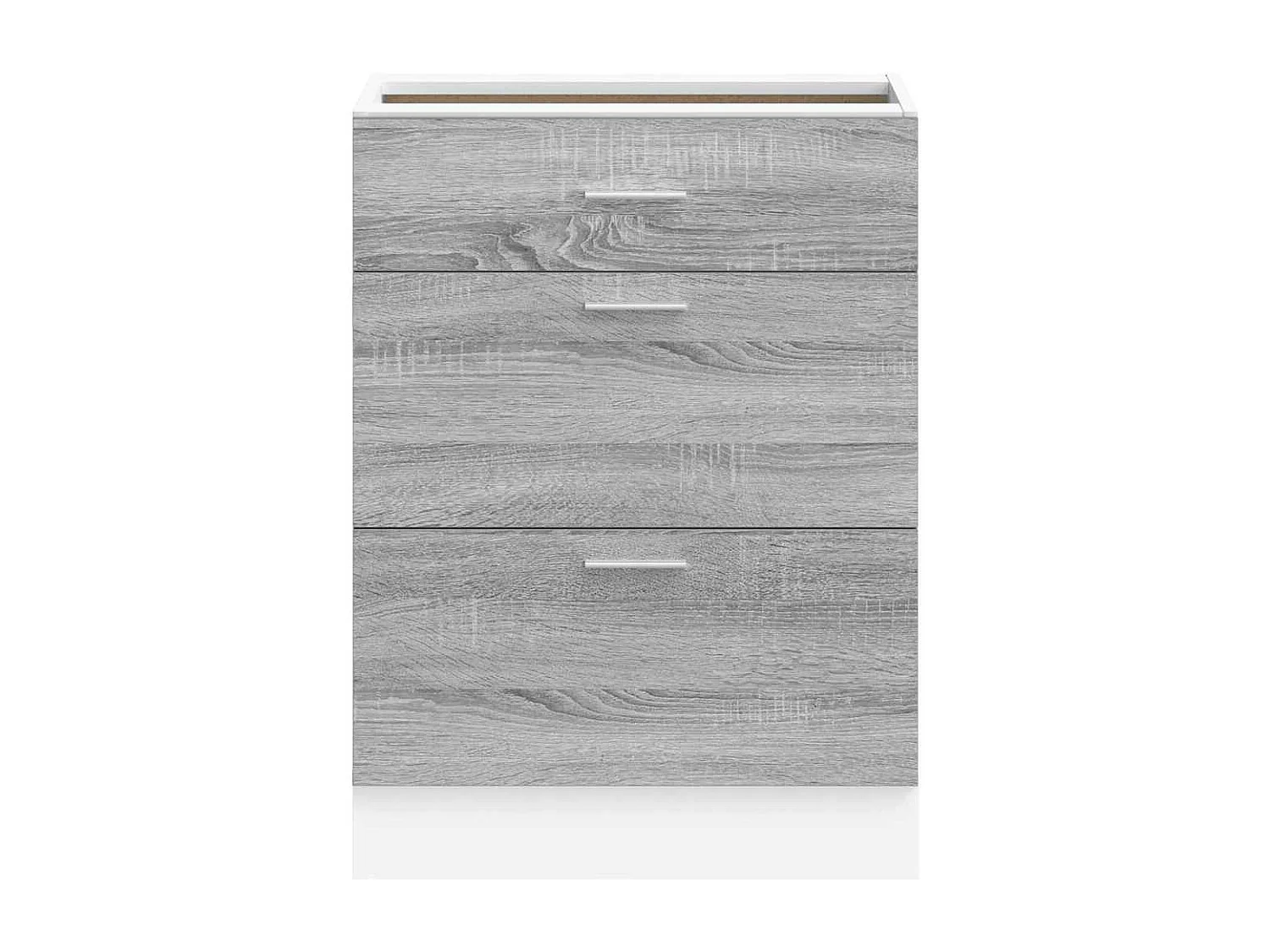 Meuble bas de cuisine Gris Sonoma Bois d'ingénierie