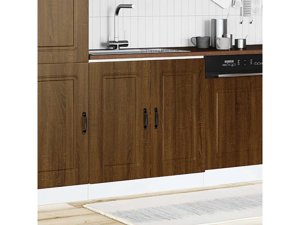 Meuble bas pour évier chêne artisanal bois ingénierie