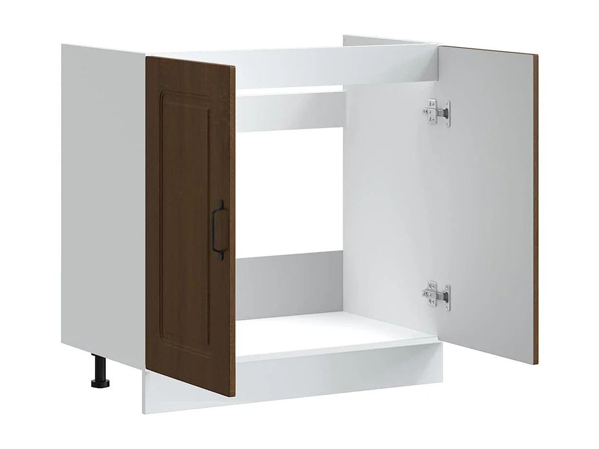 Meuble bas pour évier chêne artisanal bois ingénierie