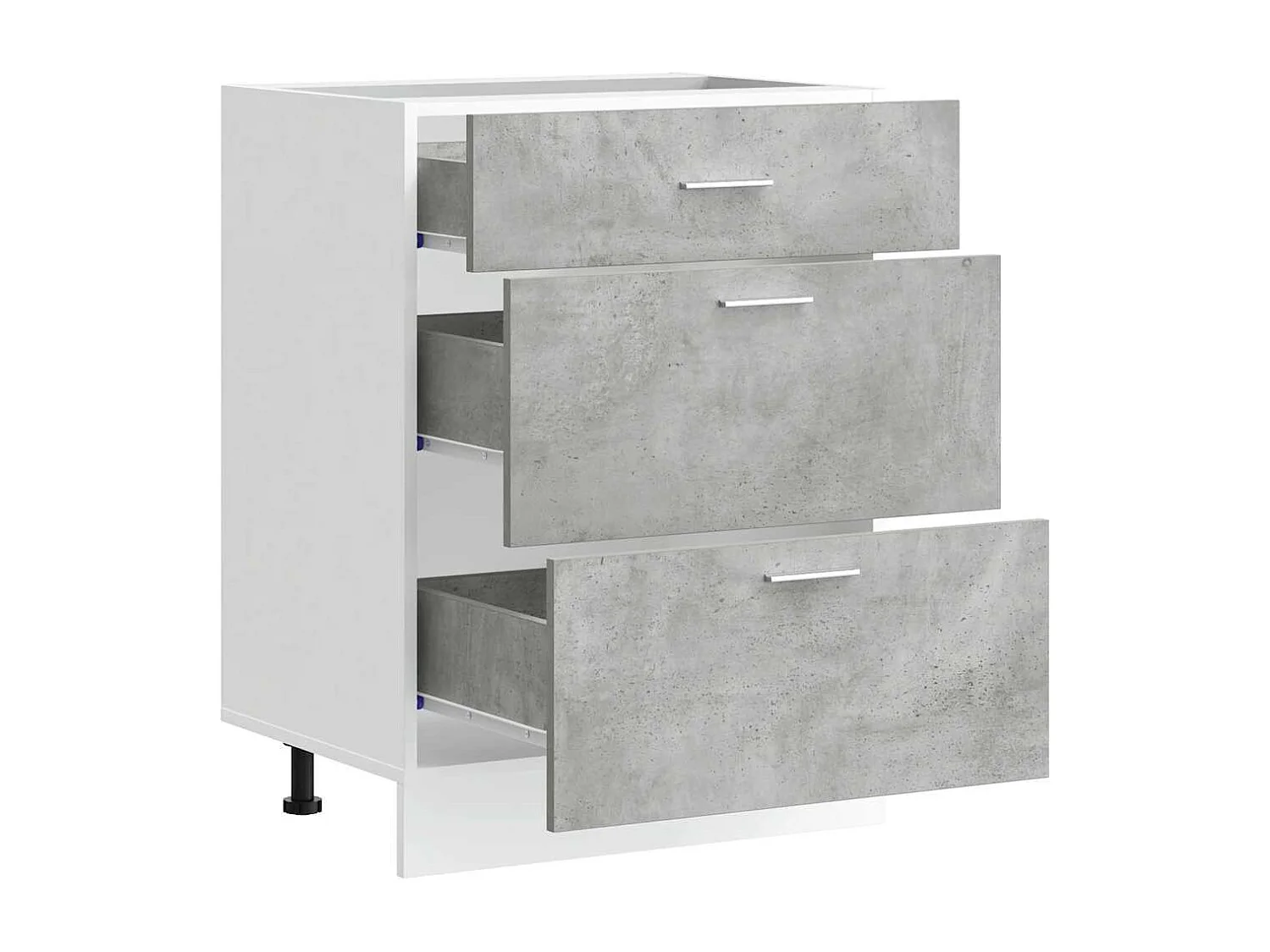 Meuble bas de cuisine Gris béton Bois d'ingénierie