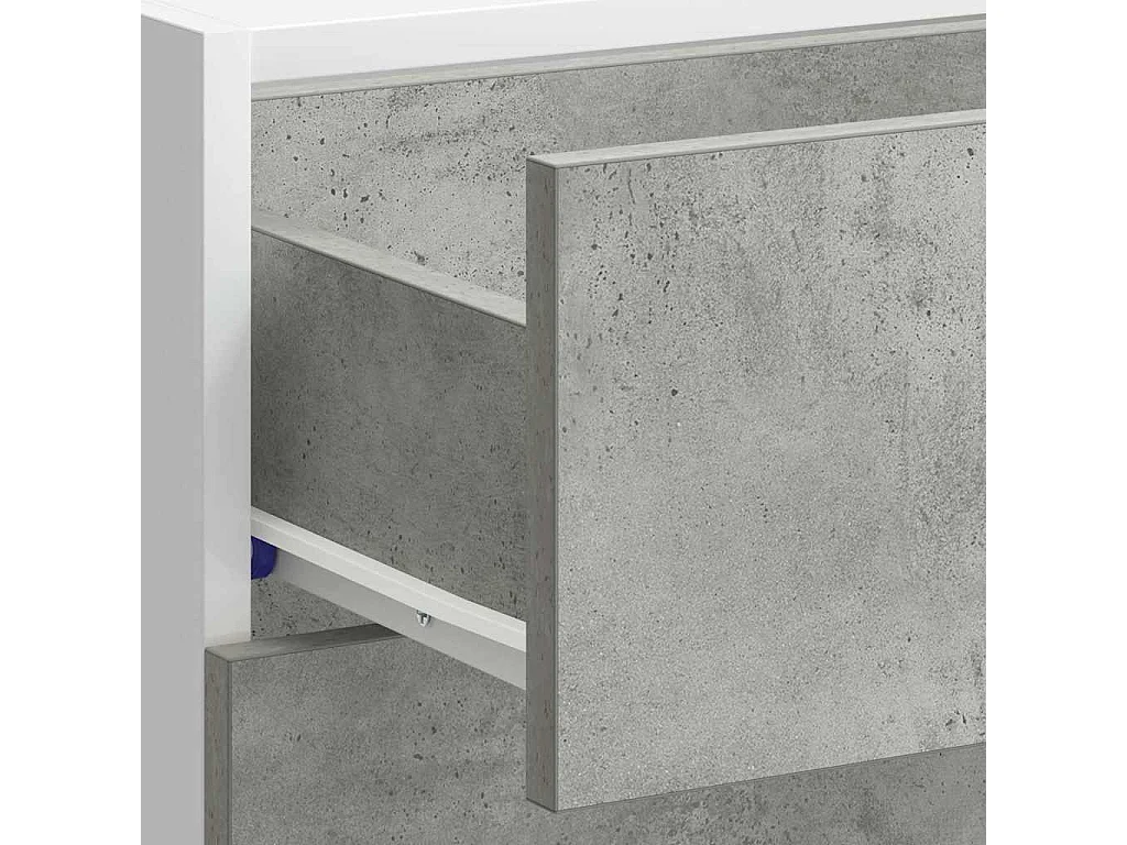 Meuble bas de cuisine Gris béton Bois d'ingénierie