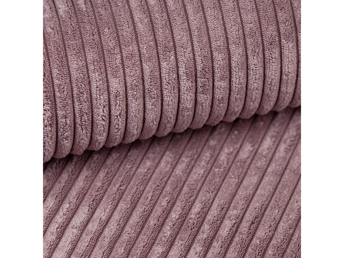 Canapé D'angle Eronis Violet En Velours Côtelé Avec Fonction De Couchage