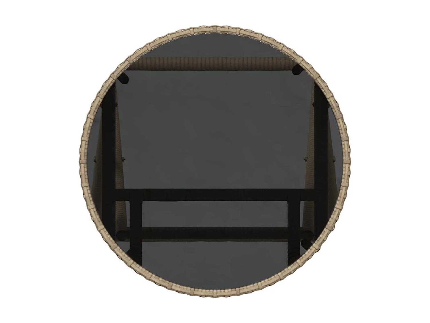 Ensemble bistro de jardin 3 pièces Beige polyrotin