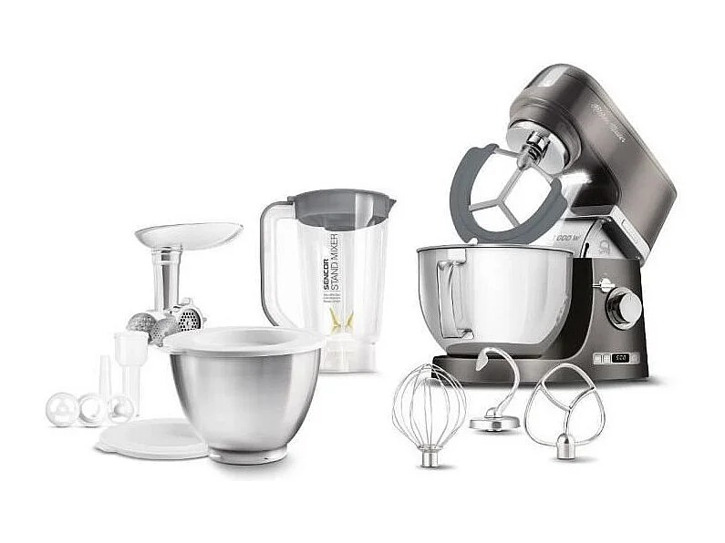 Robot kuchenny Sencor STM 7878BK czarny 1000W miska ze stali nierdzewnej 4,5L 8 prędkości oświetlenie LED