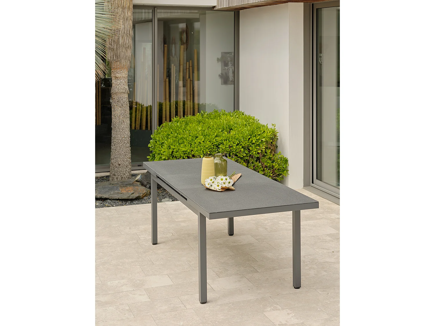 Set da pranzo da giardino 4 posti in alluminio