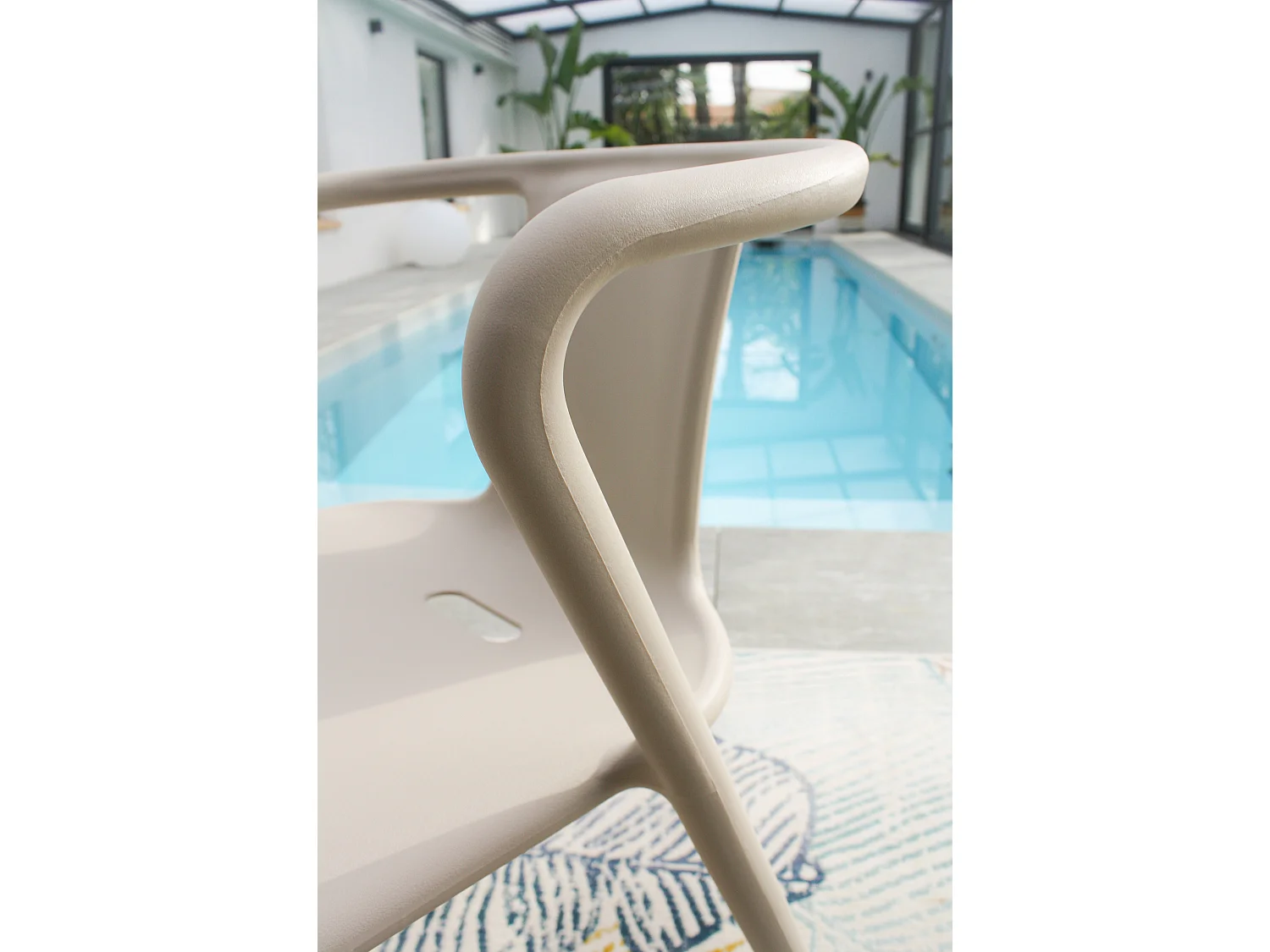 Conjunto de comedor de jardín 4 plazas de aluminio