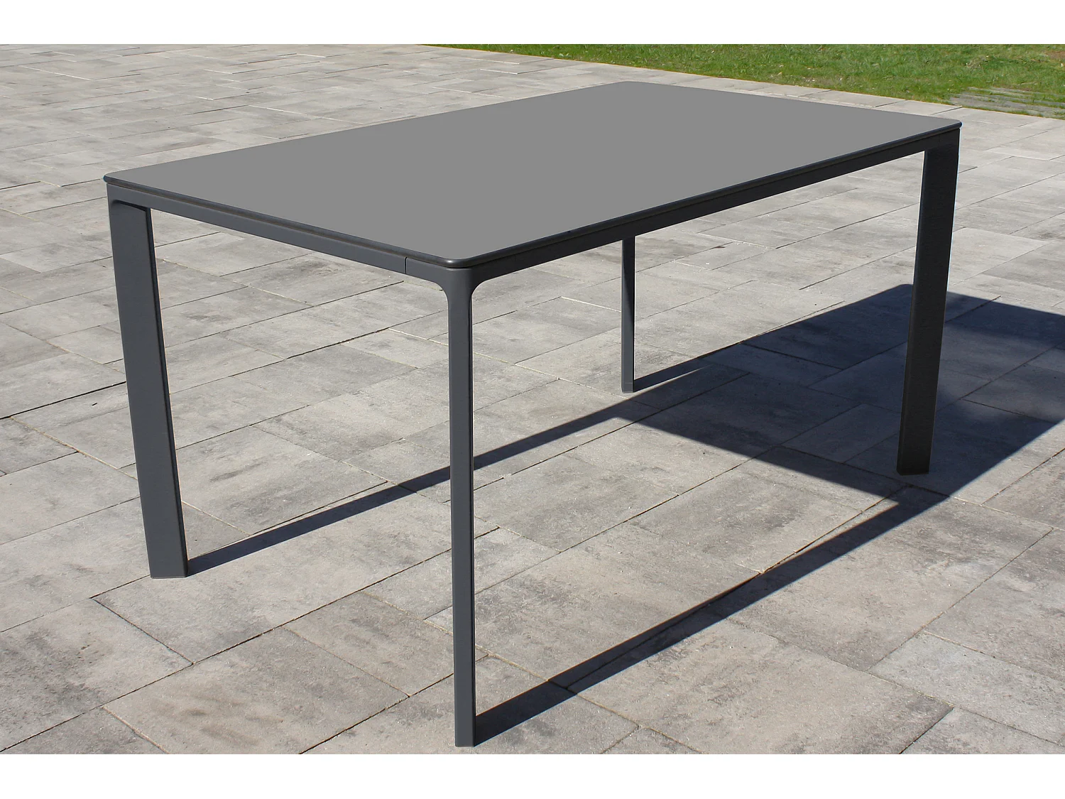 Ensemble repas de jardin 6 places en aluminium laqué