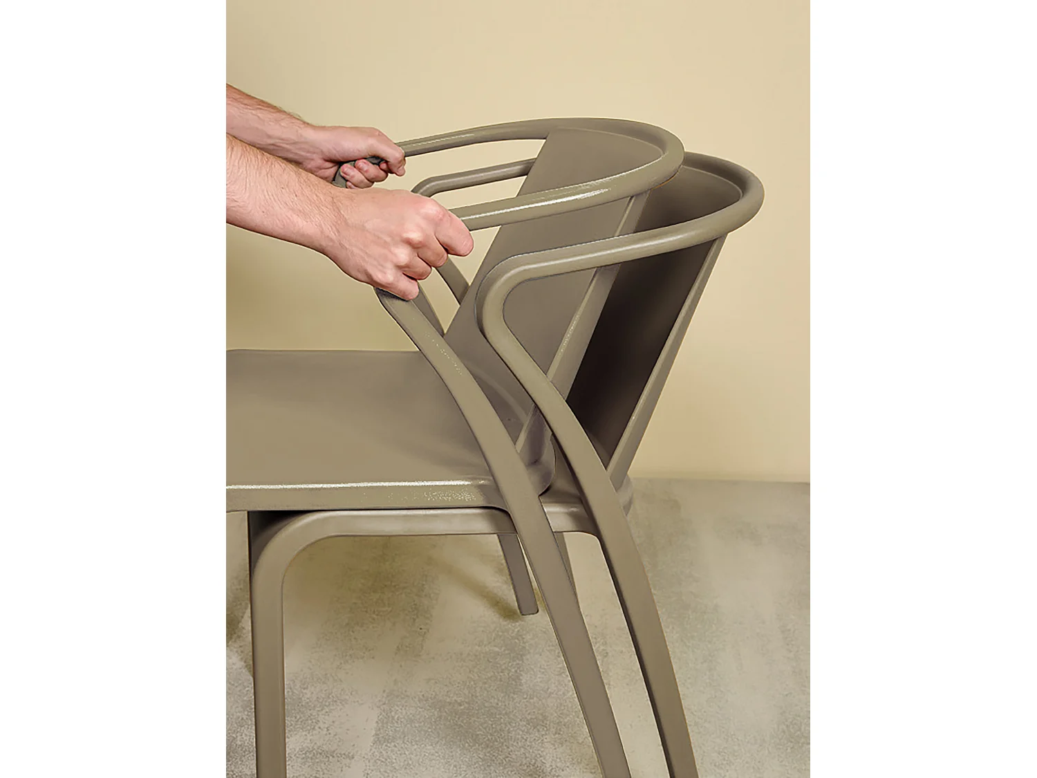 Ensemble repas de jardin 6 places en aluminium laqué