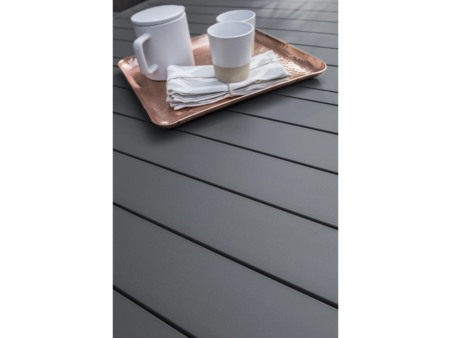 Ensemble repas de jardin 12 places en aluminium