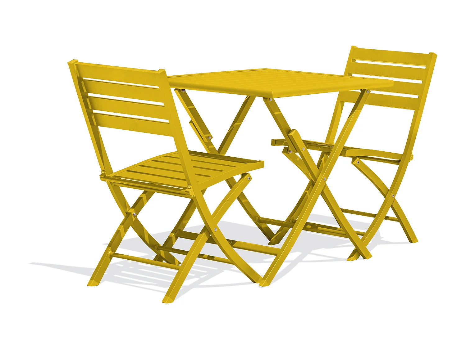 Ensemble repas de jardin 2 places en aluminium