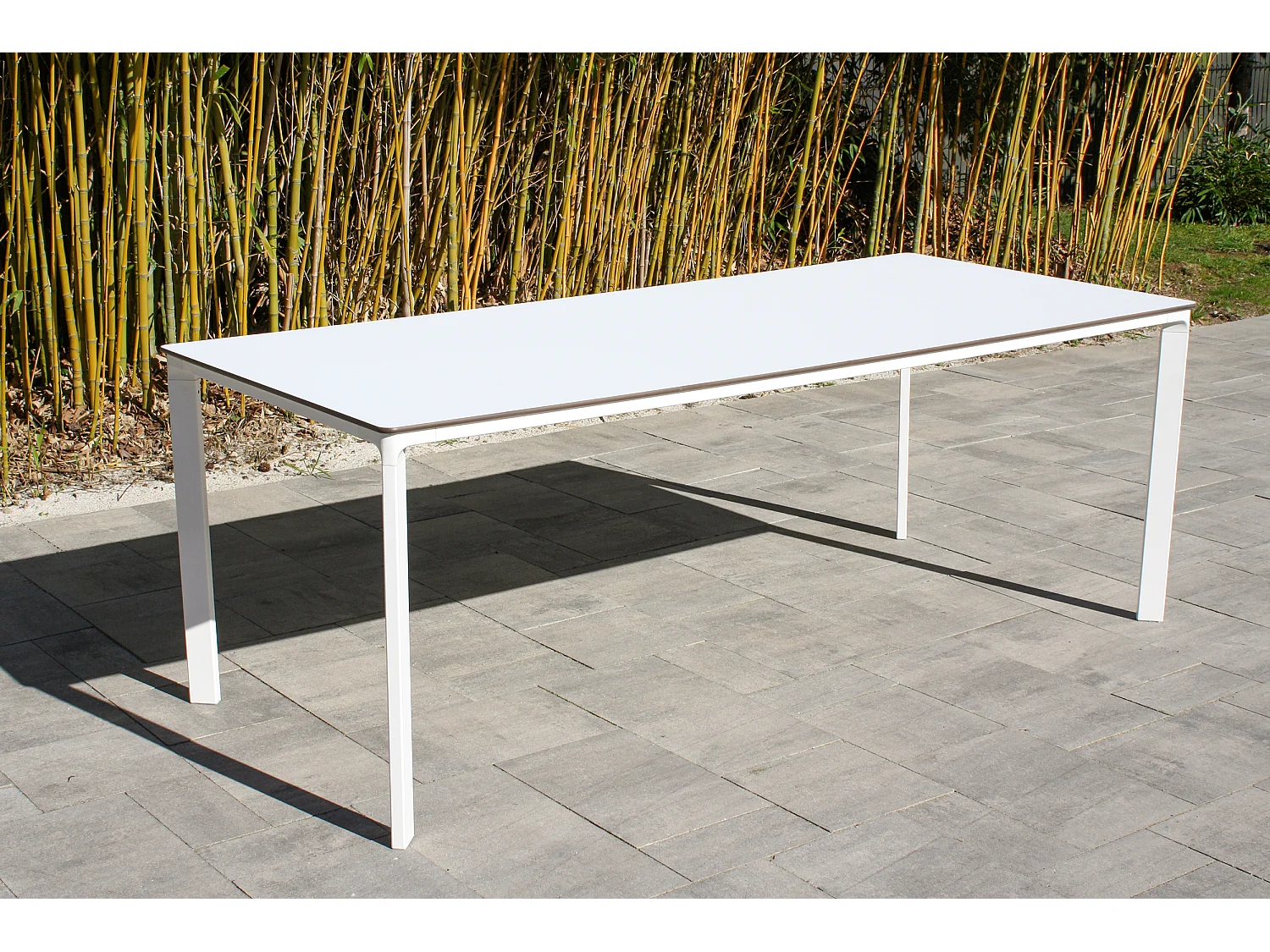 Conjunto de comedor de jardín 8 plazas de aluminio lacado