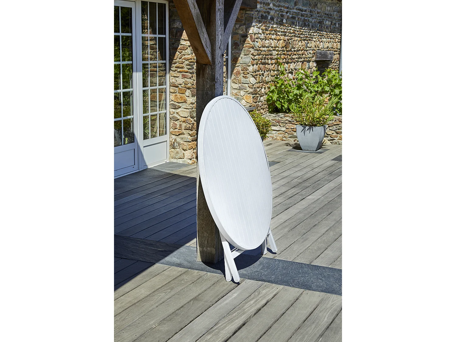 Ensemble repas de jardin 4 places en aluminium