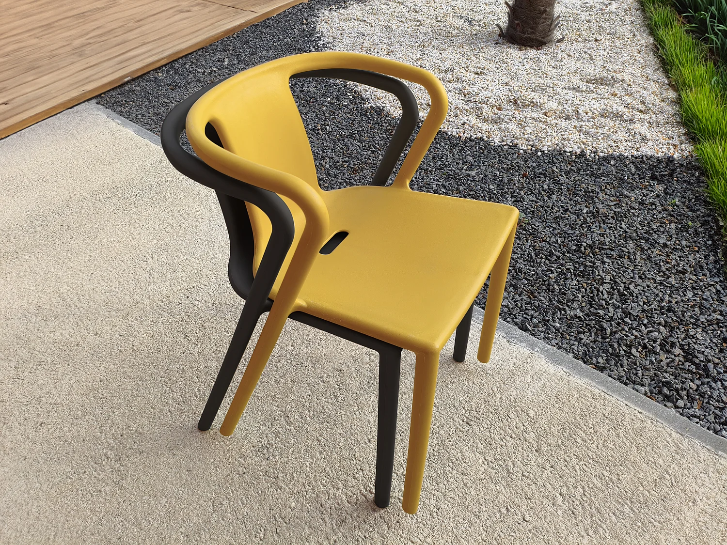 Conjunto de comedor de jardín 6 plazas de aluminio lacado