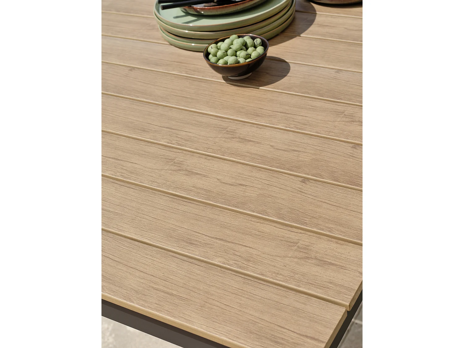 Conjunto de jantar de jardim em alumínio com 4 lugares