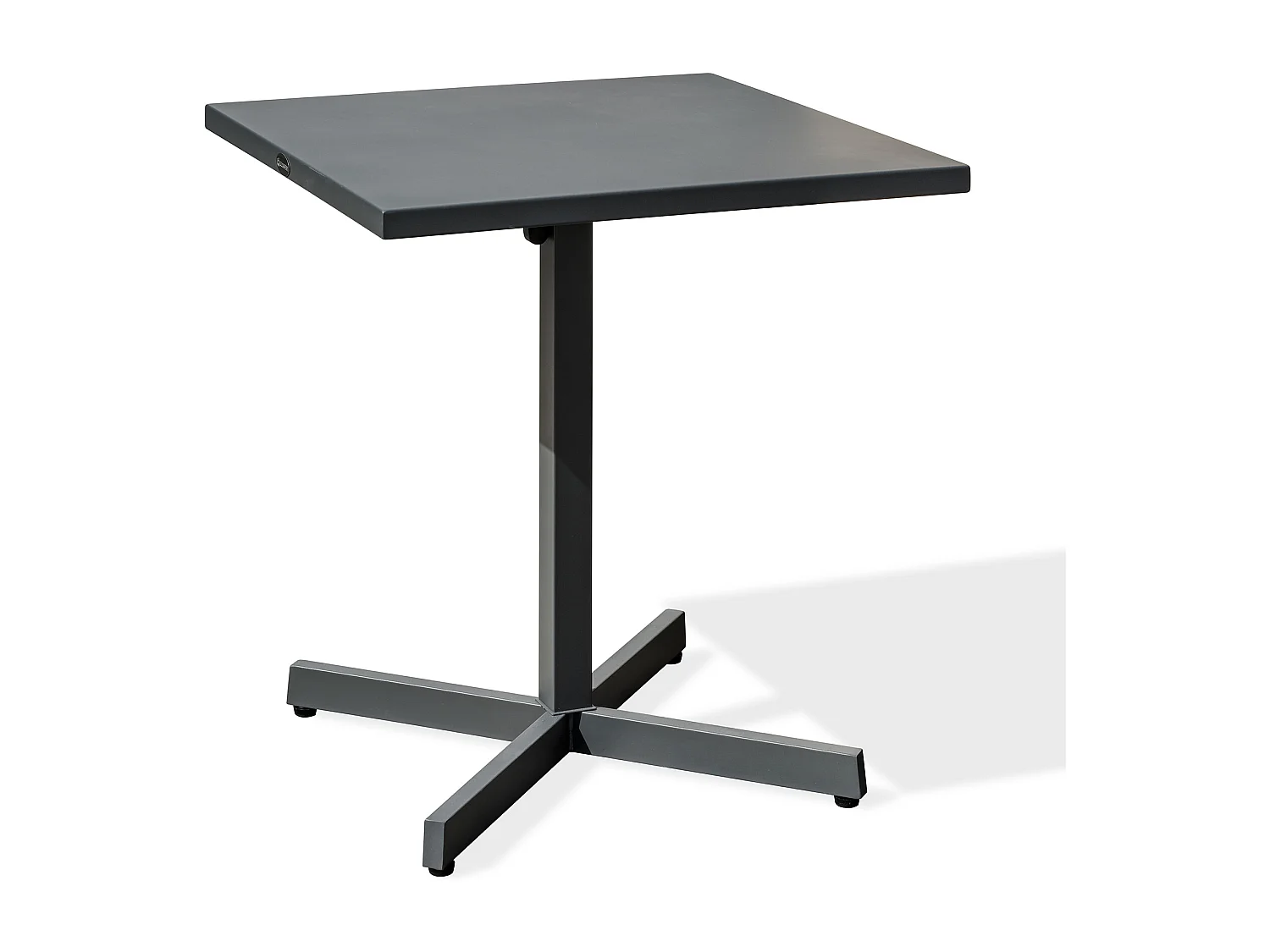 Guéridon de jardin avec plateau pliant en acier