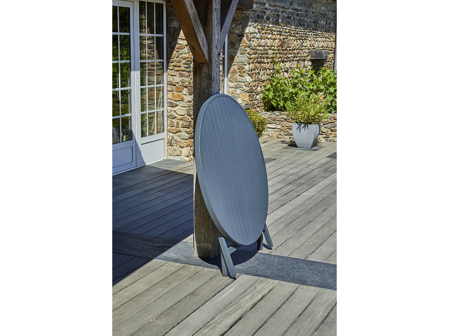 Ensemble repas de jardin 4 places en aluminium