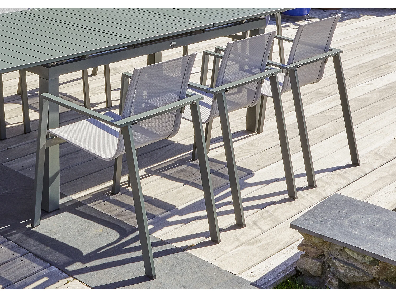 6-Sitzer-Garten-Essgruppe, Aluminium