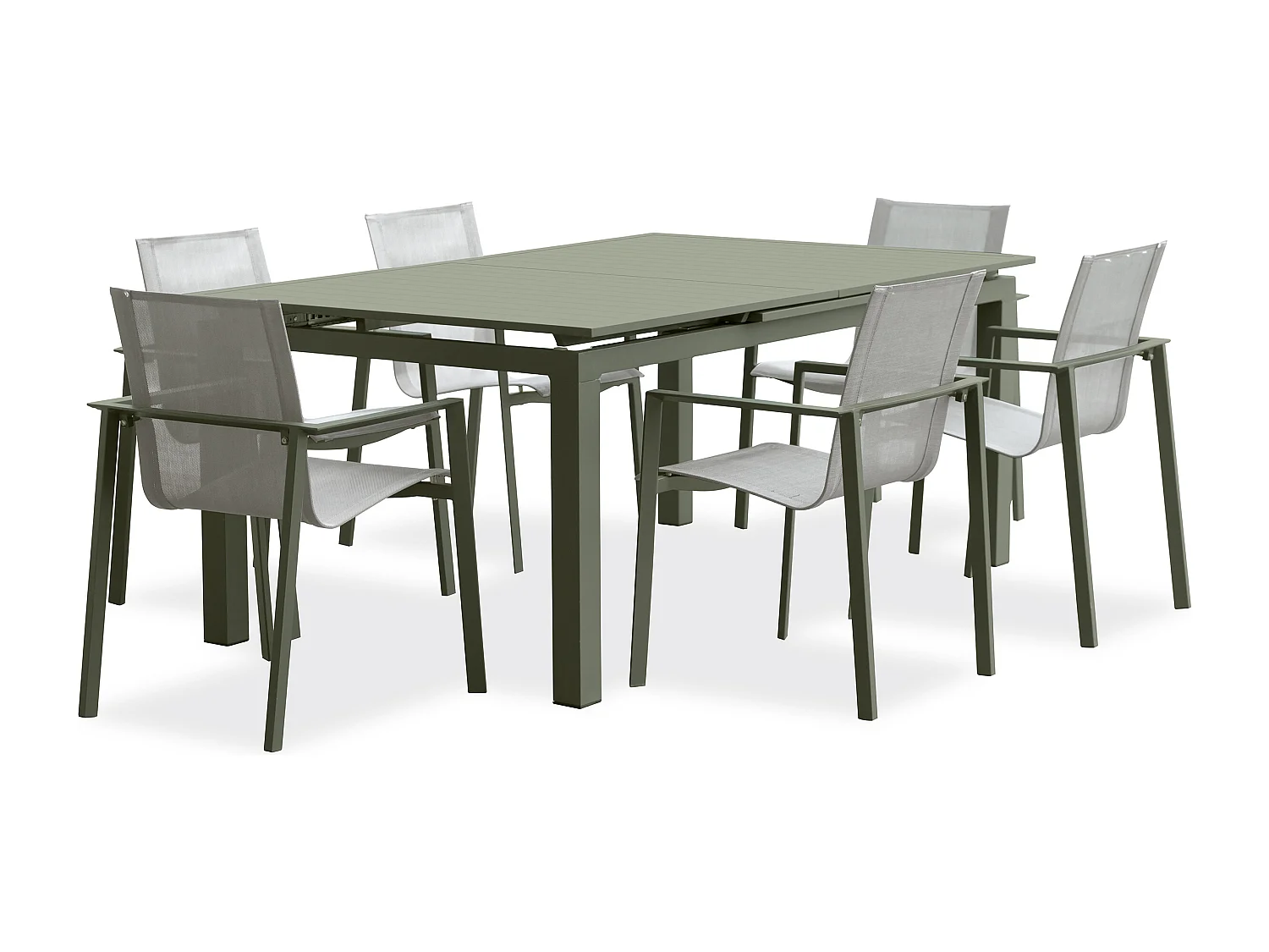 6-Sitzer-Garten-Essgruppe, Aluminium