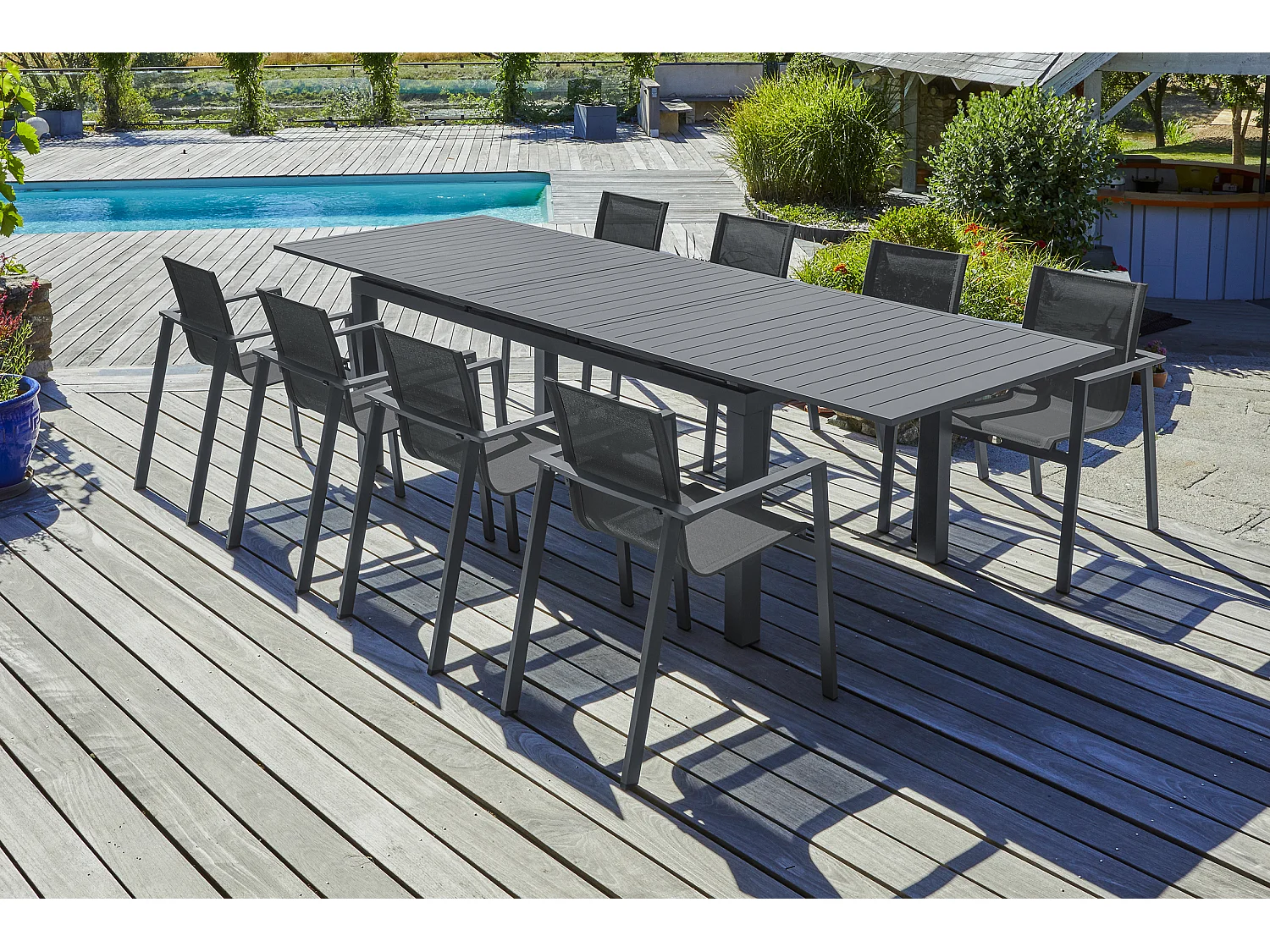 Tuineetset 8 personen in aluminium - MIAMI