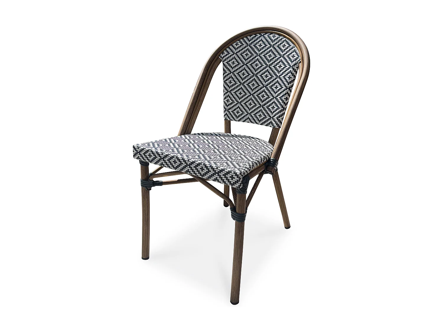 Fauteuil de jardin empilable en aluminium - bleu