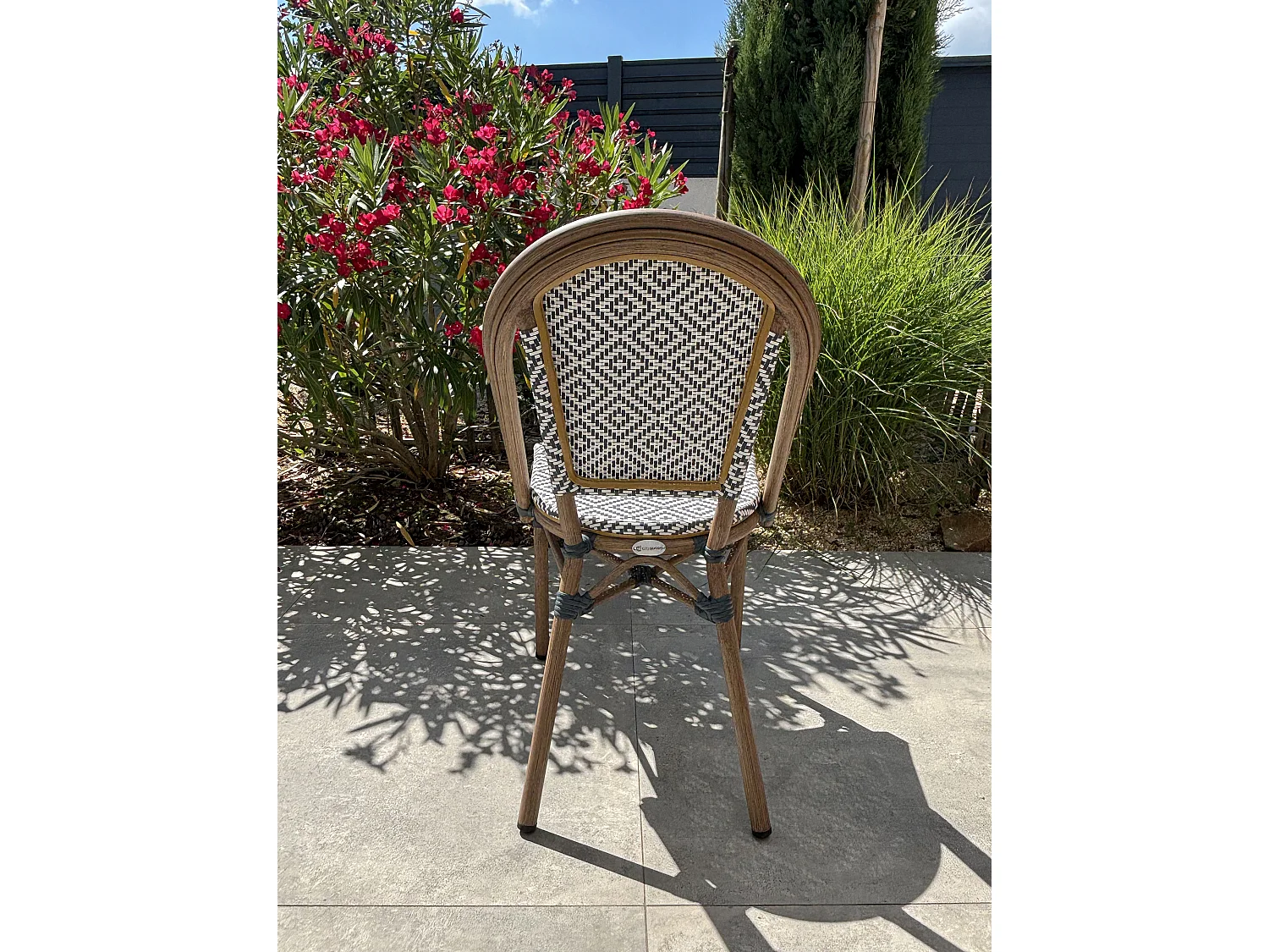 Fauteuil de jardin empilable en aluminium - bleu