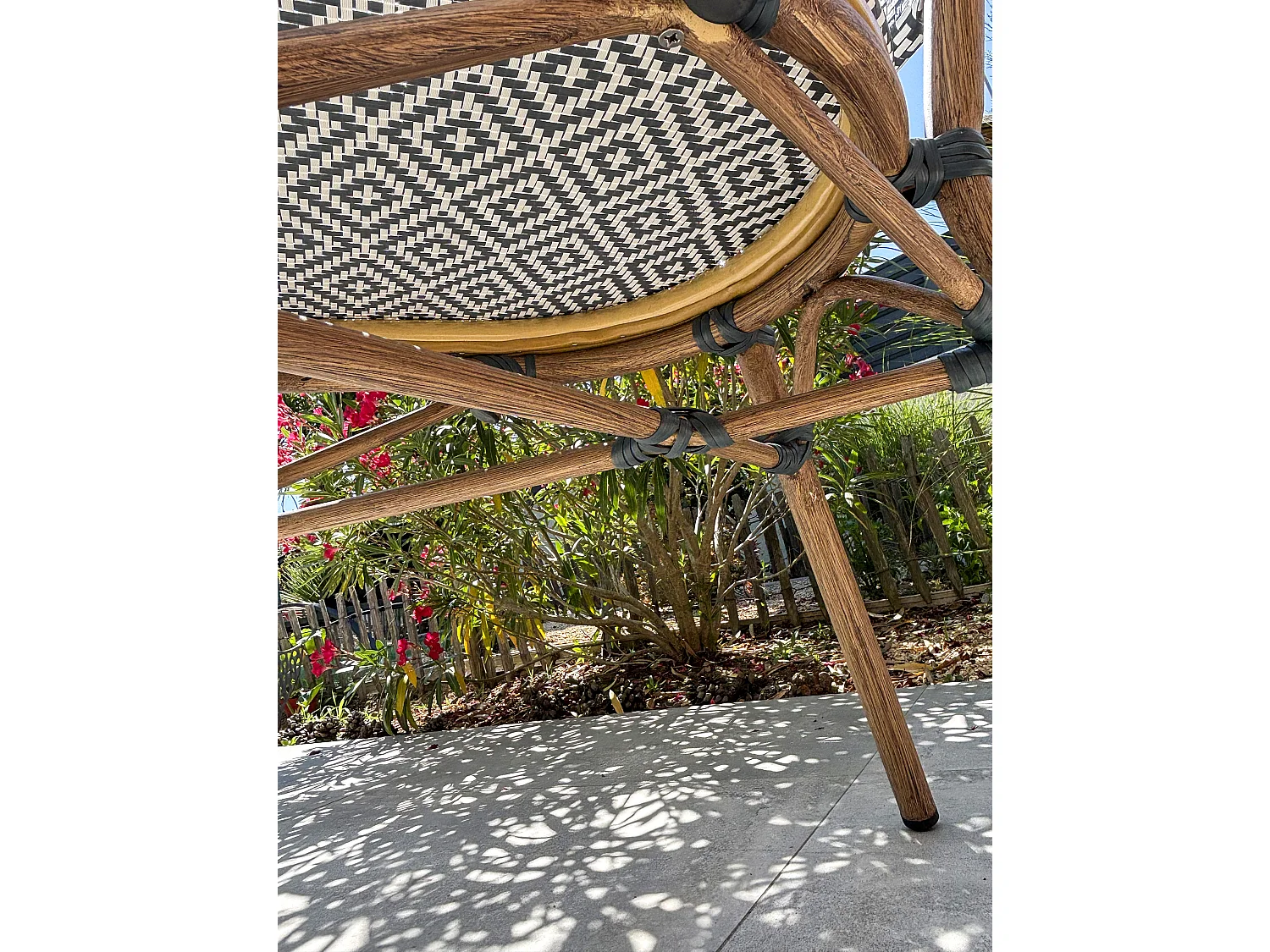 Fauteuil de jardin empilable en aluminium - bleu